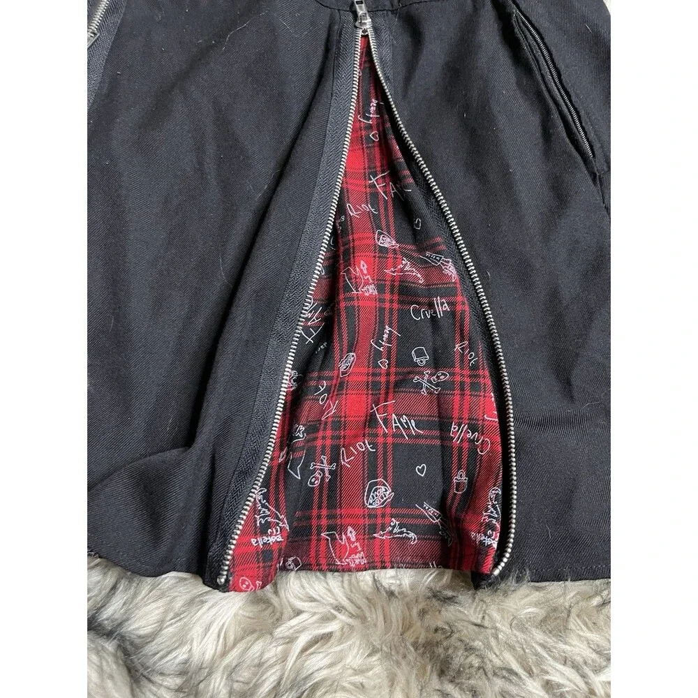 Her Universe Disney Cruella Zipper Pleated Suspender Skirt Size M